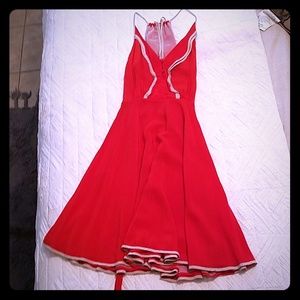 Beautiful elegant red flow dress